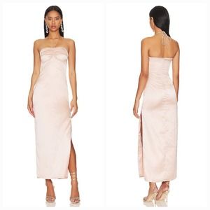 MORE TO COME Giovana Maxi Dress in Champagne Large